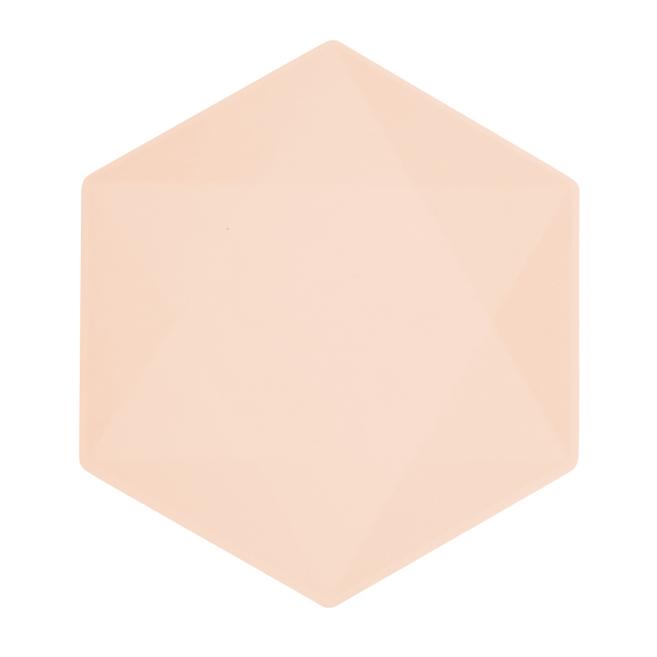 Vert Decor Hexagon borden Orange 26cm - 6 stuks
