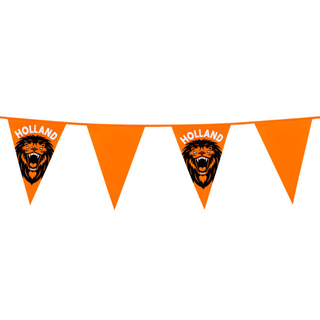 Vlaggenlijn oranje met brullende leeuw "Holland"