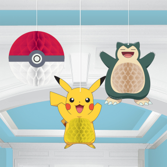 Pokemon 2024 Honeycomb Hangdecoraties - 3 stuks
