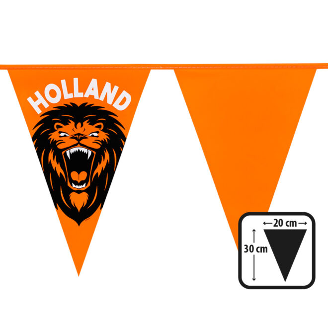Vlaggenlijn oranje met brullende leeuw "Holland"