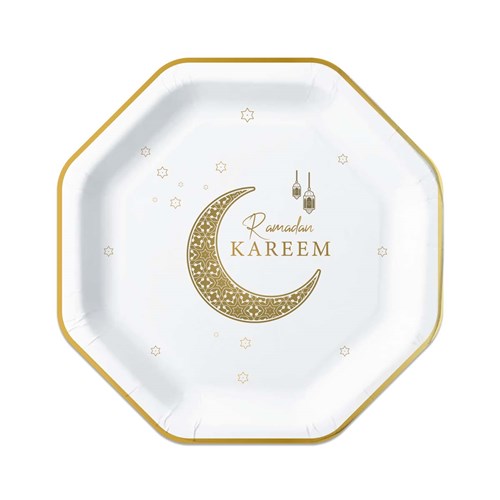 Ramadan Kareem Papieren borden 23cm - 8 stuks