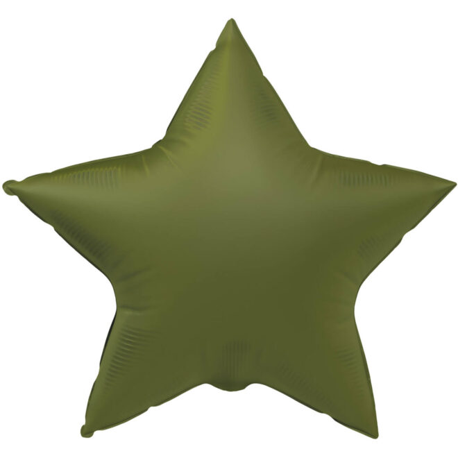Folieballon ster (45cm) - Olive Green