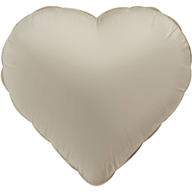 Folieballon hart (45cm) - Creamy latte