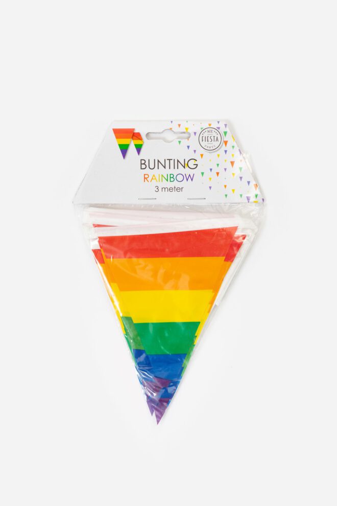 Mini vlaggenlijn (3m) - regenboog