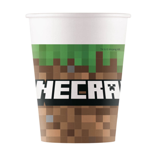 Minecraft bekers (200ml) - 8 stuks