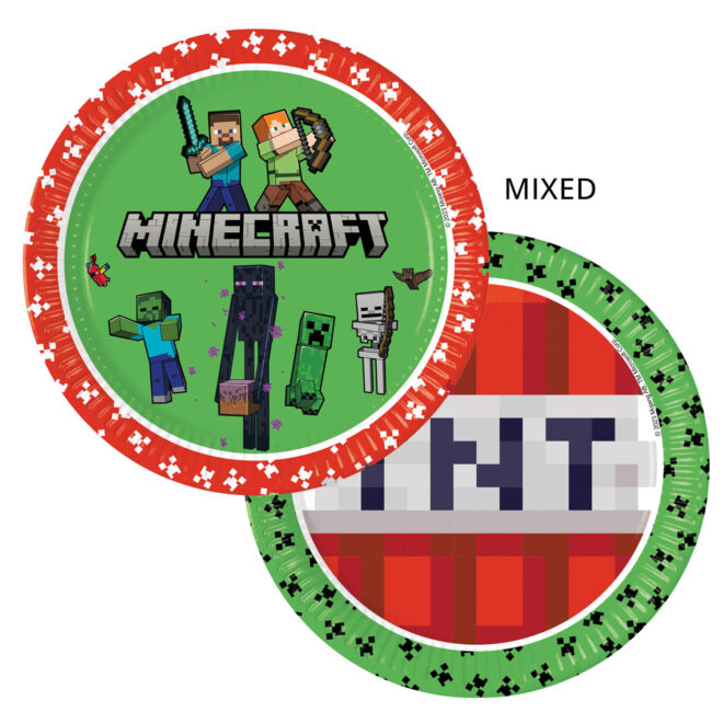 Minecraft borden (23cm) - 8 stuks