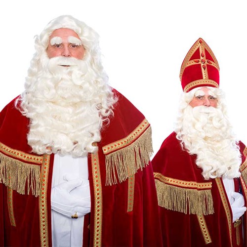 Sinterklaas Baardstel synthetisch TV de luxe