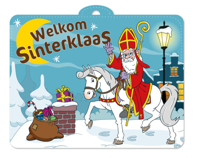 Feestbord "Welkom Sinterklaas"